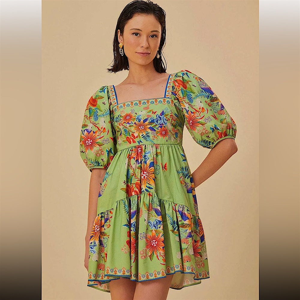 FARM RIO “Bright Yard” minidress